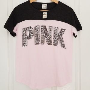 🎉 PINK Victoria's Secret Sequin Tee Shirt